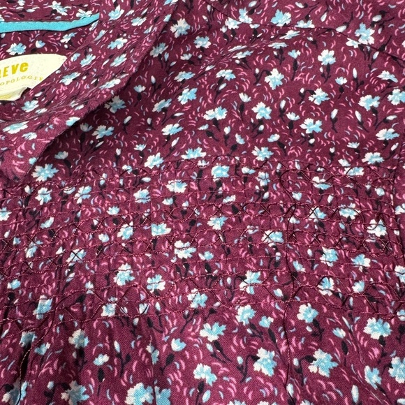 Anthropologie Maeve Purple Blue White Ditzy
Calico Floral Print Button Top 6 - Picture 6 of 16